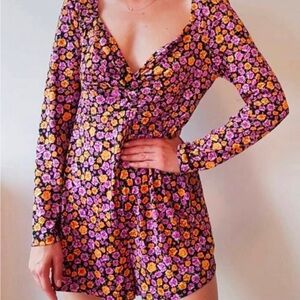 Floral Long Sleeve Romper